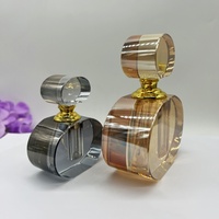 Vente en gros de décorations de luxe pour la maison et de cadeaux de mariage, design créatif, flacon de parfum essentiel en cristal noir champagne de 3 ml et 12 ml