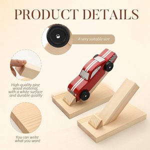 Wooden <b>Car</b> <b>Model</b> Display Rack For Children <b>Toy</b> Stand Desktop Storage Natural Wood Color - Product Image 3