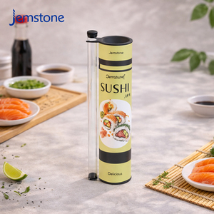 Factory Sale Sushi Push Pop Food-grade Kraft <b>Cardboard</b> Tube Box with Plastic Lids Cylinder Paper Tube Packaging for Sushi <b>Rolls</b> - Product Image 6