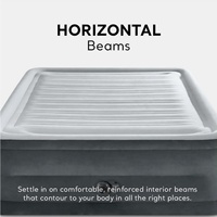 Matelas Gonflable Portable en PVC Pliable, Écologique et Durable, avec Revêtement Floqué, Design Moderne pour la Maison et l'Hôtel