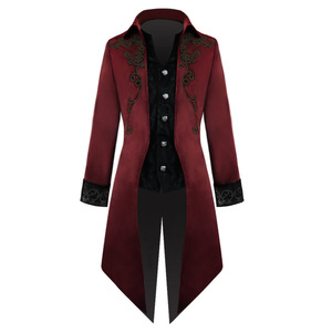 Giacca da <span class=keywords><strong>uomo</strong></span> vintage <span class=keywords><strong>medievale</strong></span> da sera, frac da <span class=keywords><strong>uomo</strong></span> punk, giacca da gentiluomo gotica, cappotto a maniche lunghe per feste, costume - Product Image 1