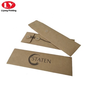Logotipo personalizado Watch Strap Embalagem Pequeno Kraft Envelopes Embalagem De Papel Presente <span class=keywords><strong>Envelope</strong></span> com Botão e <span class=keywords><strong>String</strong></span> Encerramento - Product Image 3