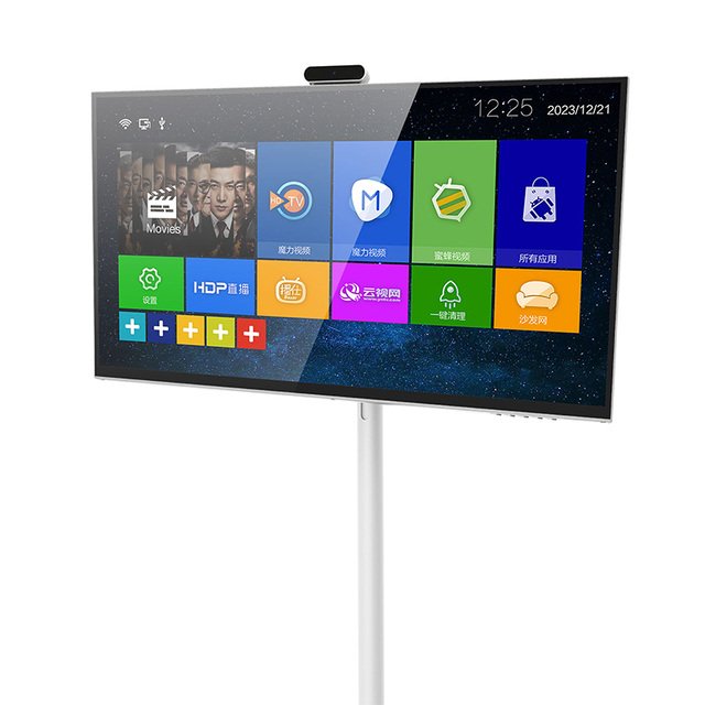 27 Inch Touch Screen Portable TV CPU Android OS 128GB Built-in Battery with 13MP Camera Smart Mobile TV Rotation Monitor