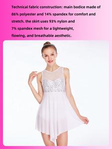 Abiti da ballo da donna MiDee con paillettes, gonna a rete con taglio triangolare e spalline incrociate sulla <span class=keywords><strong>schiena</strong></span> per performance sul palco - Product Image 4