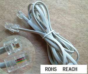 Câble téléphonique plat RJ11 6P4C 4 cœurs pour intérieur - Jumper en cuivre sans oxygène pour une connectivité améliorée (vente en gros) - Product Image 4