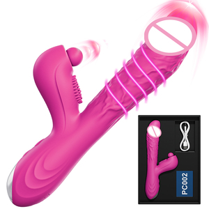 Vibrador de Conejo 3 en 1 con Punto G, 10 Vibraciones, <span class=keywords><strong>Dildo</strong></span> Potente, Estimulador de Clítoris con Pulsaciones, Masajeador, Juguetes Sexuales para Adultos - Product Image 1