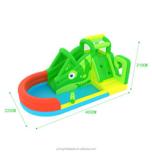Famiglia cortile <span class=keywords><strong>divertente</strong></span> con scivolo gonfiabile ad acqua casa di rimbalzo lungo scivolo e parete di arrampicata per il cortile di gioco - Product Image 2