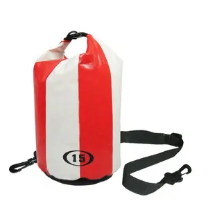 custom logo ocean pack dry bag 15L with shoulder strap