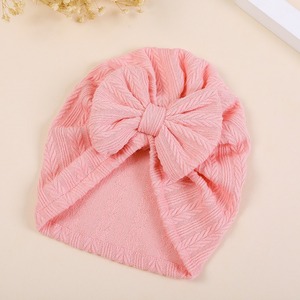 Gorro de Ganchillo de Color Sólido en Tela de Nailon de Alta Calidad, Gorro de Bebé con Lazo Grande, Turbantes <span class=keywords><strong>para</strong></span> Primavera, Pañuelos <span class=keywords><strong>para</strong></span> la Cabeza de Princesa - Product Image 5