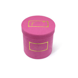 Оптовая продажа, элегантная цветная бархатная круглая сухая коробка для цветов, подарочные коробки в форме розы, Круглый цилиндрический упаковочный бархатный тюбик для цветов на День святого Валентина - Product Image 3