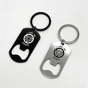 Llavero de Acero Inoxidable al por Mayor para el Día del Padre, Llavero Creativo a Prueba de Agua con Abrebotellas, Regalo para el Padre - Product Image 1