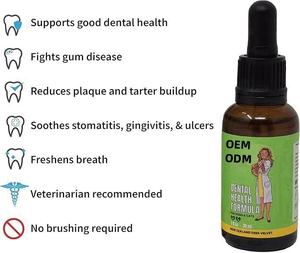 Gotas de Suplemento Dental para Perros y Gatos, Líquido para un <span class=keywords><strong>Aliento</strong></span> Fresco, Vitaminas para la Salud Bucal, Solución para la Limpieza de Dientes y el Cuidado del Sarro - Product Image 2