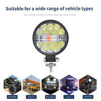 3 Zoll 48W quadratisches Fahr licht mit rot und blau blinkender Kfz-Warnleuchte Auto-Verkehrs-LED-Arbeits leuchte