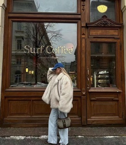 Zeyu Damen Oversize-Kunstpelzmantel 2026 Winter mit Reverskragen, mittellang, dick, warm, flauschig, Kunstpelzjacke, Kunstpelz-Übermantel ODM - Product Image 6