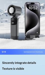 Mini Ventilador Inalámbrico de Mano, Portátil, Recargable, Refrigeración por <span class=keywords><strong>Aire</strong></span>, Ventilador de Mano Plegable para Escritorio, Compresa de Hielo, Pequeños Ventiladores USB - Product Image 3