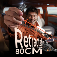 Cargador Retráctil para Coche LISEN 96W con Cable Incorporado Adaptador de Carga Rápida para iPhone 15 16 Pro Max Samsung Galaxy S24 S23