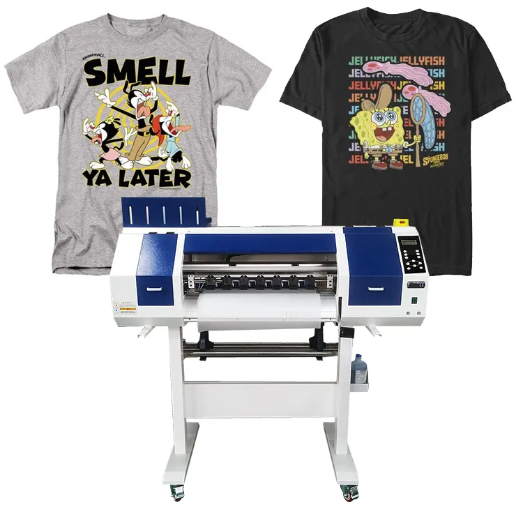 Werks pigment tinte DTF-Drucker 60cm 2 4 I3200 Kopf-T-Shirt-Druckmaschine mit Pulversc hüttel maschine