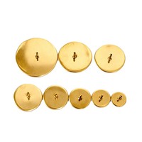 Base de broche multi-tailles en acier inoxydable plaqué or avec clip à pression pour badge; Base de disque rond avec fermoir pour accessoires de bijoux DIY