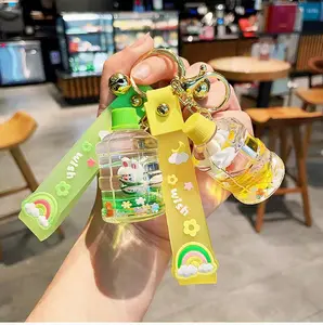 هدية ترويجية ثلاثية الأبعاد مخصصة زجاجة أكريليك من سلسلة مفاتيح عائمة للضفدع