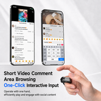 İnce Parmak Yüzüğü Kablosuz Mouse Bluetooth 5.3 Şarj Edilebilir Dokunmatik Yüzey Medya Kaydırma Kontrol Cihazı Akıllı Telefon Tablet Dizüstü Bilgisayar için