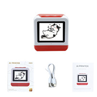 Mini Impresora Térmica con IA para Dibujos e Imágenes, Impresión en Blanco y Negro con Pantalla a Color, Batería Recargable, 203dpi - En Stock