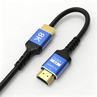Câble HDMI 2.1 8K HD à prix d'usine, 48 Gbit/s, ultra haute vitesse, pour l'approvisionnement de projets