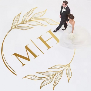 Autocollant personnalisé pour piste de danse de mariage, autocollant en vinyle monogramme personnalisé, autocollant décoratif amovible pour sol de réception, décoration de fête - Product Image 3