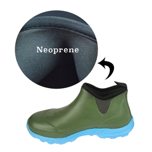 Bottes de pluie Chelsea imperméables à la semelle EVA pour femme Chaussures de jardin à la <span class=keywords><strong>cheville</strong></span> avec semelle extérieure en caoutchouc léger pour l'hiver et l'été - Product Image 4