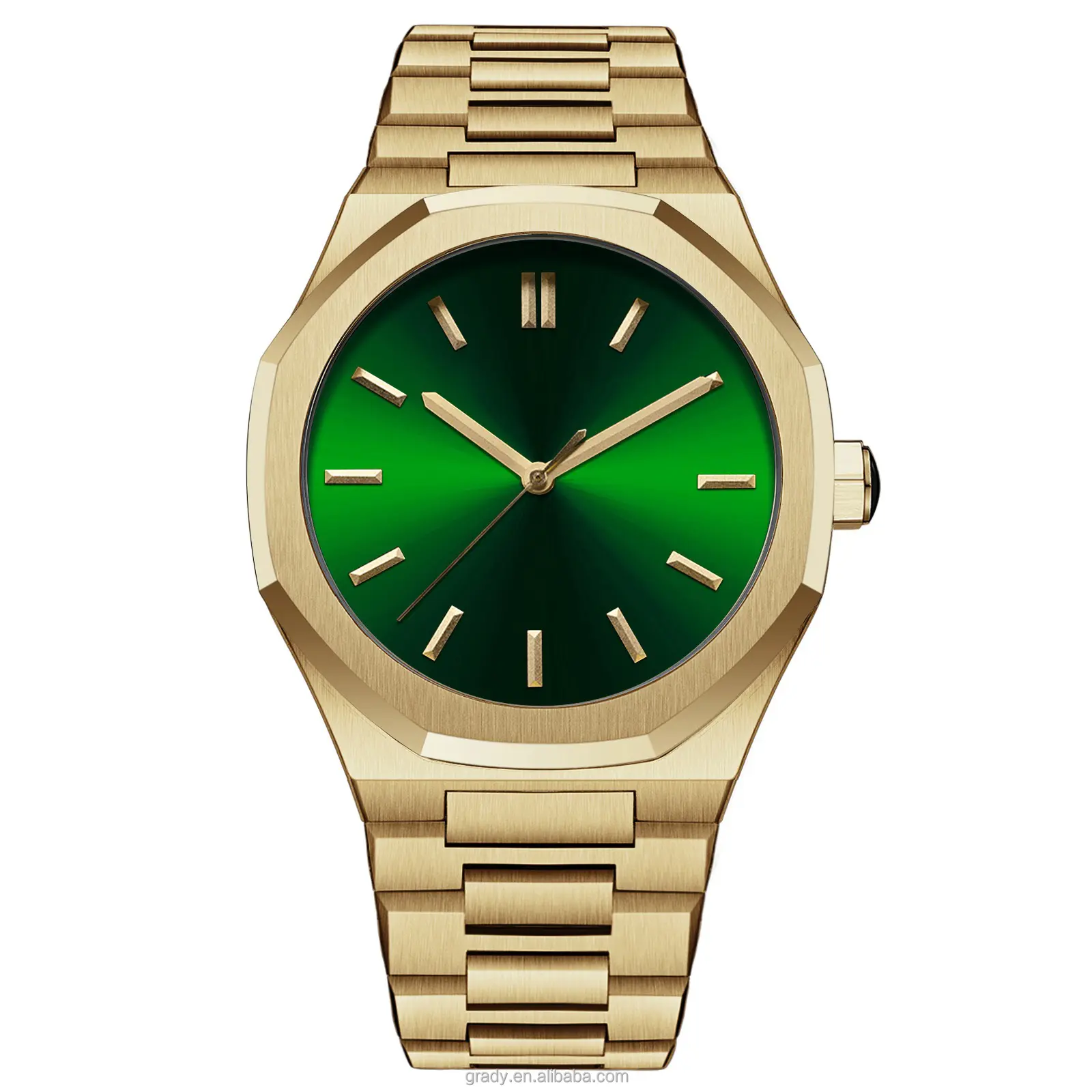 Men watch new design top brand stainless steel sunray dial luxury golden unisex wristwatches