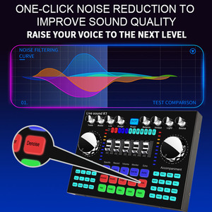 Interfaz de <span class=keywords><strong>Audio</strong></span> profesional, mezclador de tarjeta de sonido, estudio de grabación, tarjeta de sonido K1 - Product Image 3