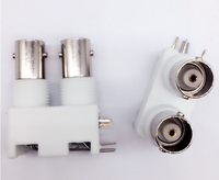 Connecteur BNC double en zinc - Prise BNC femelle à montage sur circuit imprimé