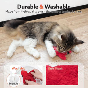 Juguetes para Mascotas: Pájaros Interactivos con Sonido de Canto, Juguetes de Ejercicio para Gatos con Sonido de Pájaro Realista, Juguetes Automáticos USB con Catnip para Gatos - Product Image 5