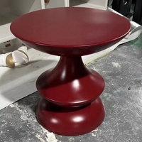 Table d'appoint moderne en fibre de verre, table basse ronde pour salon, table de canapé