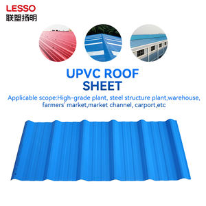 Lámina <span class=keywords><strong>de</strong></span> Techo <span class=keywords><strong>de</strong></span> UPVC Moderna, Impermeable, Anticorrosión, <span class=keywords><strong>de</strong></span> 2.5mm y 3mm, Tejas Trapezoidales Blancas para Almacenes y Mercados Agrícolas - Product Image 2