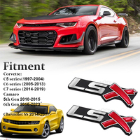 Autocollant 3D pour voiture, lettres chromées, emblème LSX, badges de voiture, autocollants pour carrosserie, ailes latérales, plaque signalétique arrière pour Camaro Corvette LS LT SS