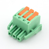 Proveedor de Conectores, Bloques de Terminales de Latón 3P, Tipo de Empalme de 3.5mm, Conectores Enchufables para PCB