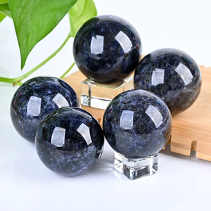 Esfera de Cristal de Iolita Natural Pulida al por Mayor, Piedra Curativa, Bola de Cristal de Iolita para Decoración del Hogar - Product Image 6