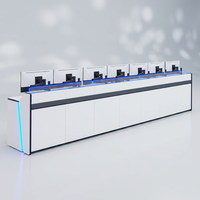 Console de salle de contrôle moderne, mobilier modulaire pour poste d'opérateur, conception de système de contrôle pour centre de commandement