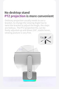 Proyector Android portátil K2 con enfoque automático Resolución 720P 160 ANSI Lumen Allwinner H713 PTZ 4K Lámpara LED de decodificación - Product Image 4