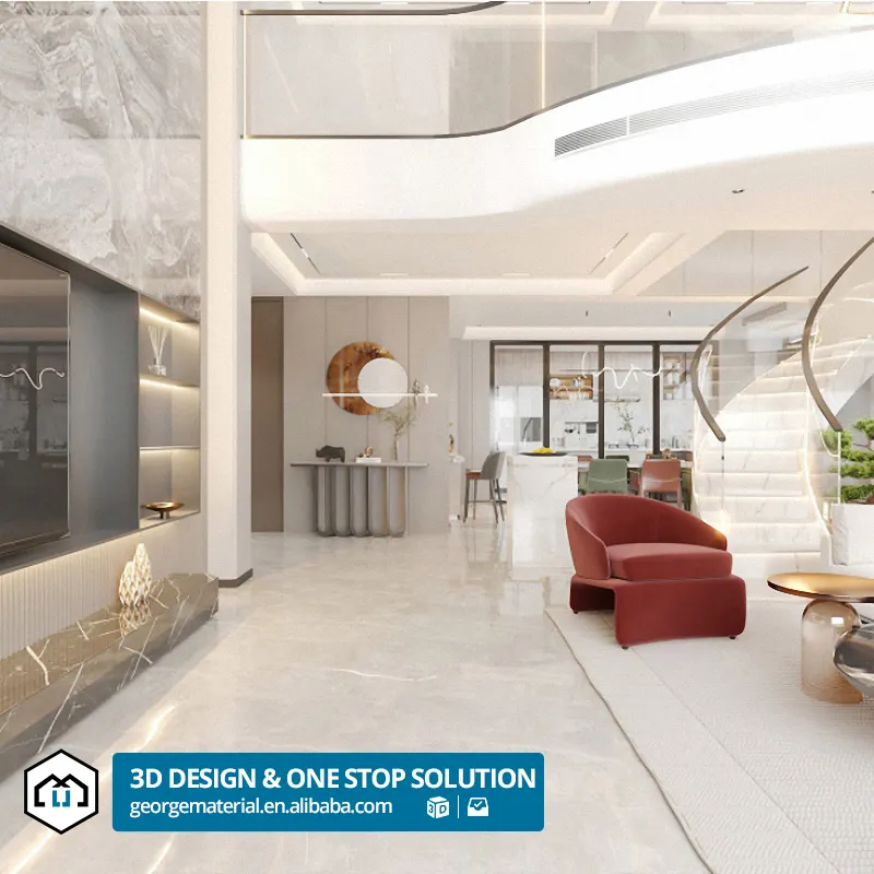 Modern oturma odası yatak odası daire için 3D render tasarım hizmetleri ev tasarım mimari tasarım