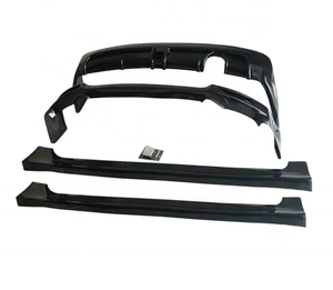 New Factory Direct for for Style 2009-2011 Front Rear Bumper Kit with Lip Spoilers and Side Skirts <b>Screw</b>-On Black Paint - Product Image 1