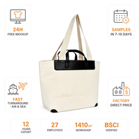 Sac fourre-tout en toile de couleur unie personnalisable avec fermeture à boucle magnétique, idéal pour les voyages, la plage, le shopping et les trajets quotidiens