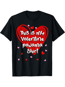 Camiseta del Día de San Valentín para hombre, divertida, estampada, informal, de verano, manga corta, cuello redondo, 100% algodón, corte regular - Product Image 1