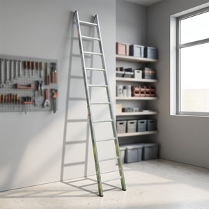 Modern 11-Step Aluminum Anti-Rust Foldable A-frame Portable High-Strength <b>Ladder</b> 150 kg Capacity Straight Folding Warehouse - Product Image 4