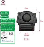 Boucle de serrage rapide en plastique noir pour sangle de poitrine de sac à dos, porte-bébé, ceinture réglable