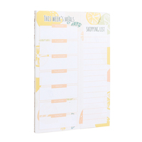Bloc de notas con imán para nevera, planificador de comida y lista de comestibles, con logotipo personalizado