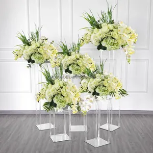 Hochwertige transparente klare Acryl Blumen ständer Hochzeit Tisch Herzstück Sockel Sockel Zylinder Säule für die Hochzeit