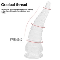 Plug anal en silicone transparent en forme de pieuvre, pour le plaisir, disponible en tailles grande, moyenne et petite, avec perles de traction pour stimulation anale, dilatateur anal en forme de fleur, jouet sexuel