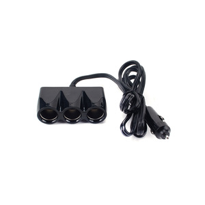 Car Cigarette Lighter <b>Socket</b> 3 Way Splitter <b>12V</b> 24V Power Adapter For Vehicle Charging - Product Image 1