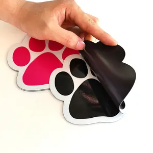Custom Pawprint Car Magnet With Your Text